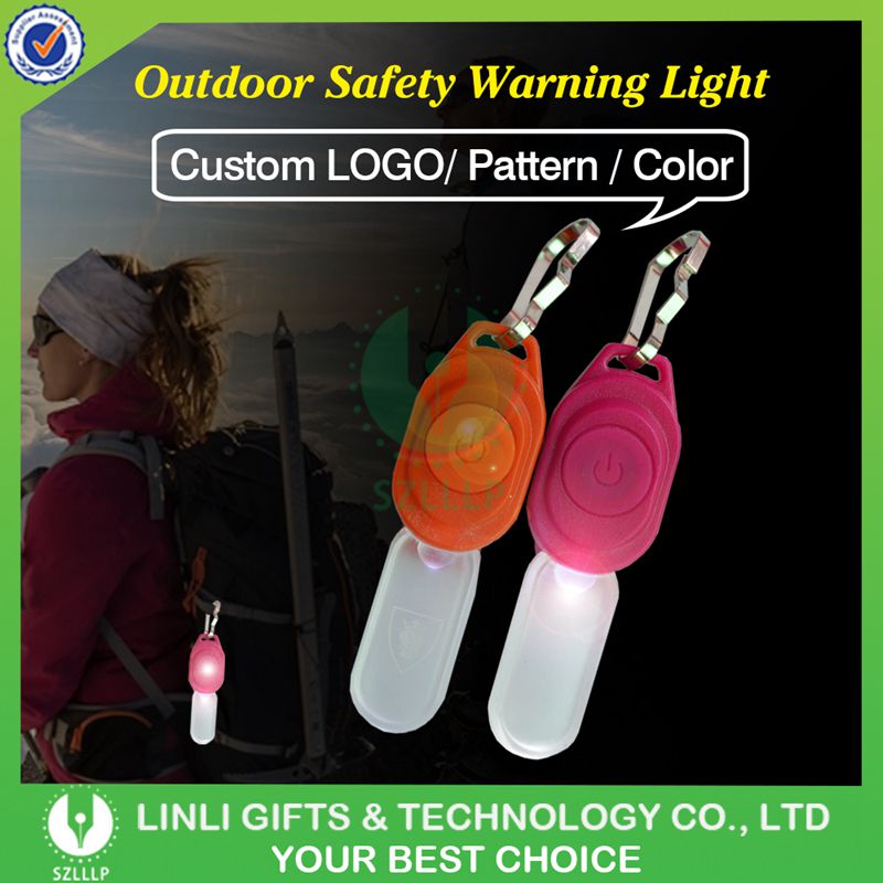Custom Logo Led Safety Vibration Zipper Pull Light