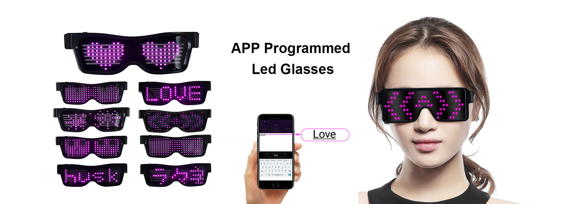 LED Display Glasses